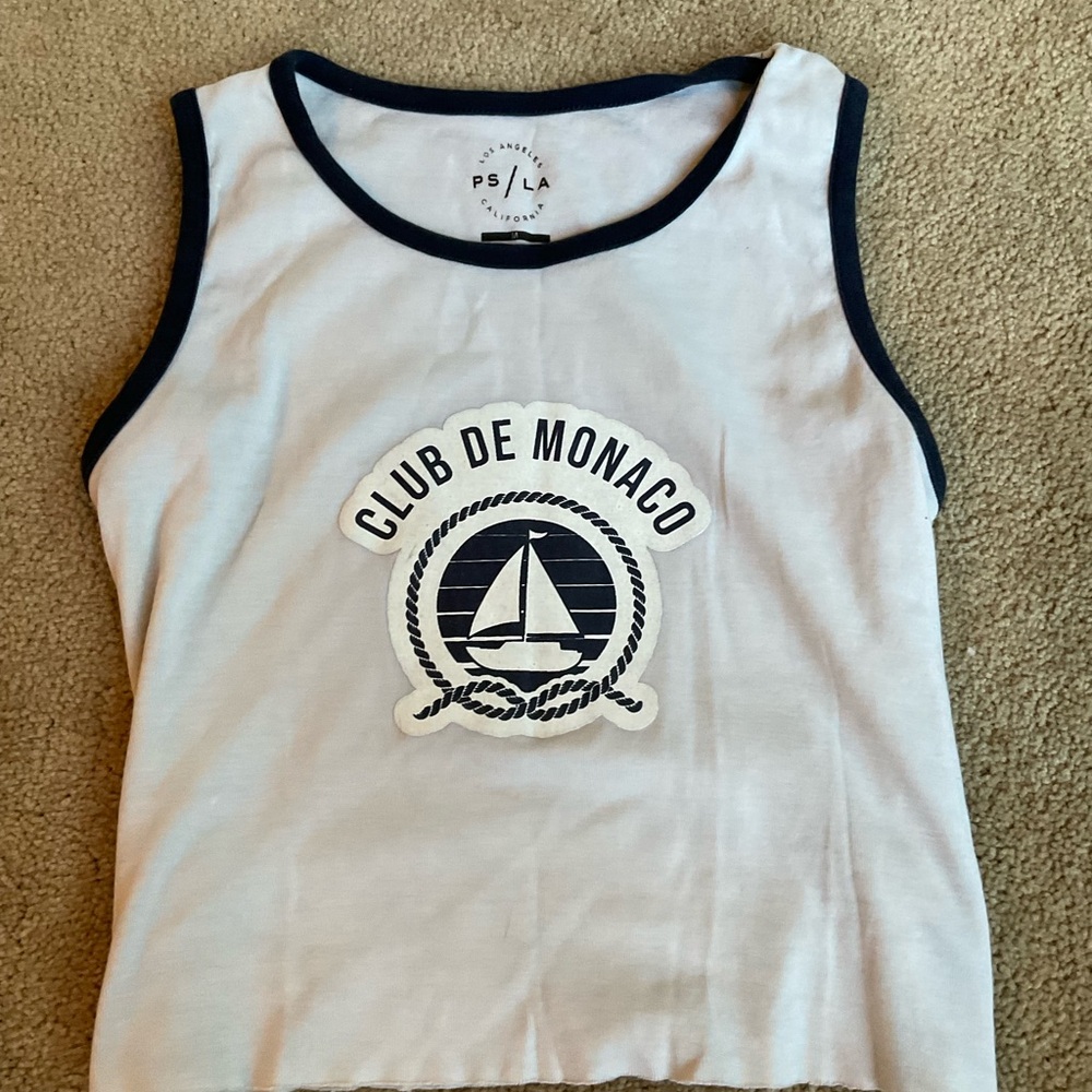 Women's Tank Top - White with Black Trim